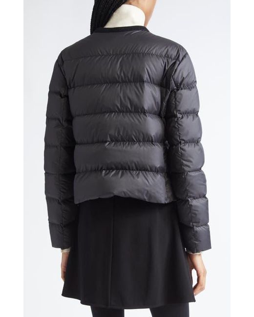 Moncler Black Mauvezin Mixed Media Down Puffer Jacket