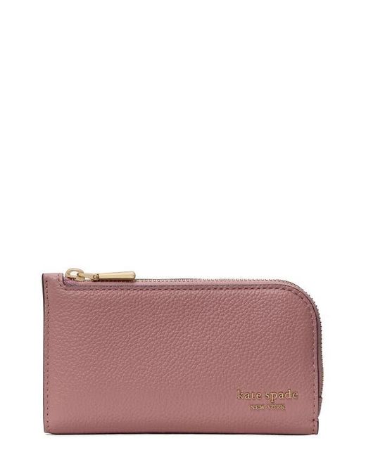 Kate Spade Purple Small Devin Pebble Leather Bifold Wallet