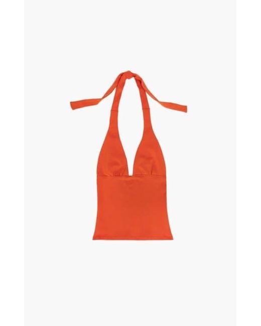 Oddli Red Halter Top