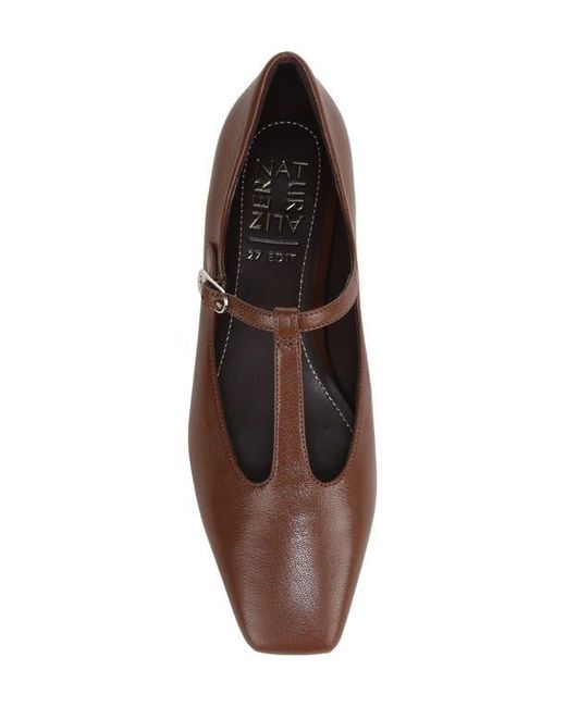 27 EDIT Naturalizer Brown Bella T-Strap Flat