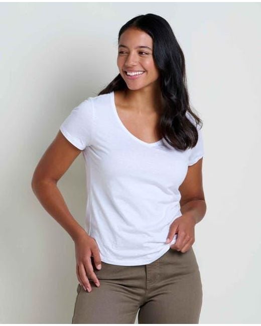 Toad & Co. White Marley Tee
