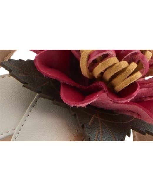 Spring Step Pink Hooked Ankle Strap Sandal