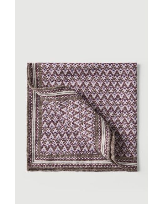 Brunello Cucinelli Purple Pocket Square With Pattern for men