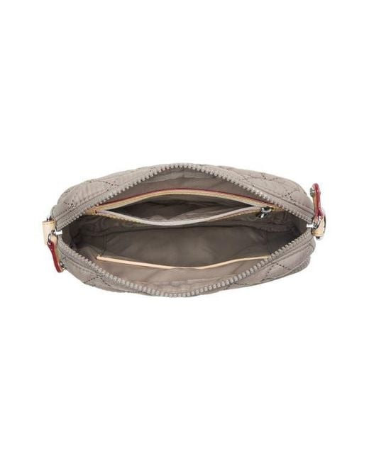 MZ Wallace Brown Small Metro Quilted Nylon Camera Bag