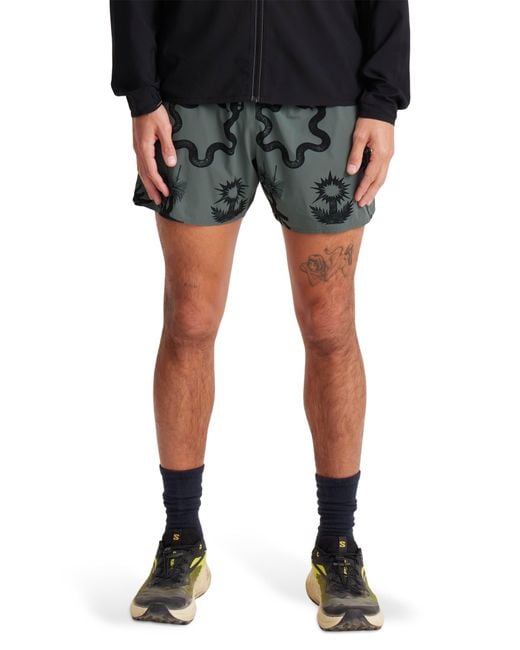 Roark Black Alta 5 Drawstring Shorts for men