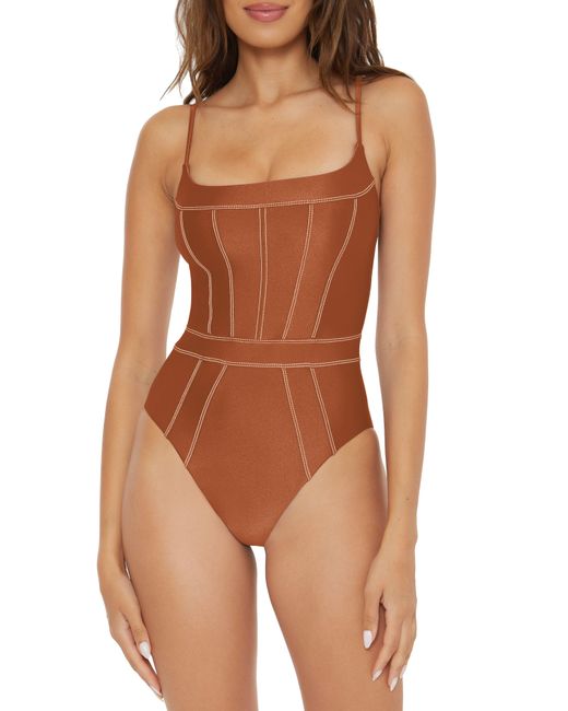 Becca Brown Color Sheen One-piece Swimsuit
