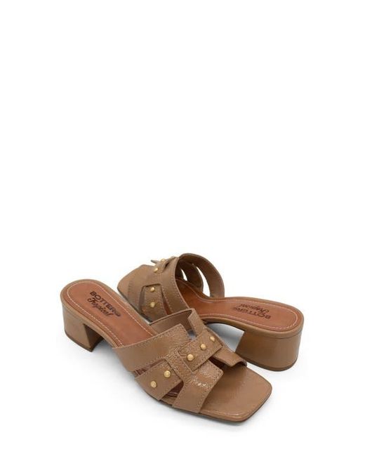 BOTTER Brown Studded Leather Slide Sandal