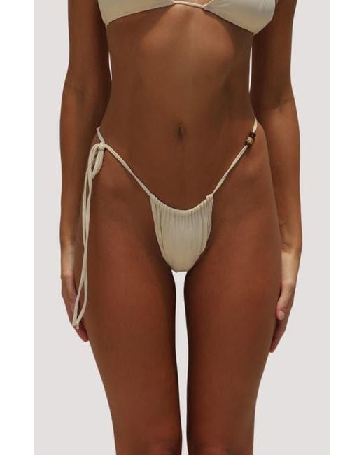 Stone Fox Brown River Bead Bikini Bottoms