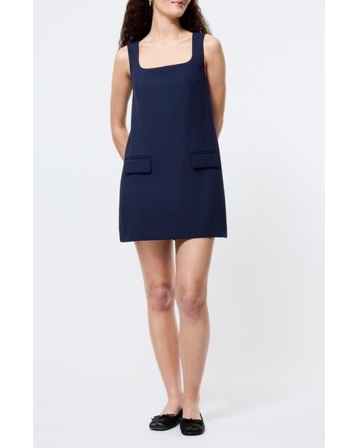 French Connection Blue Square Neck Shift Minidress