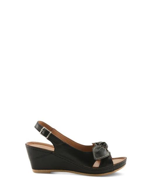 Spring Step Black Chassidy Wedge Sandal