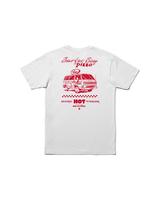 Stance White Surfer Boy Cotton Graphic T-shirt for men