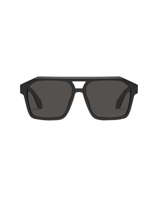 Quay Black Soundcheck 48mm Polarized Aviator Sunglasses for men