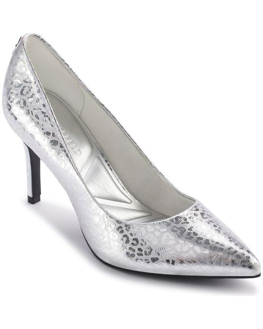 Karl Lagerfeld White Royale Pointed Toe Pump