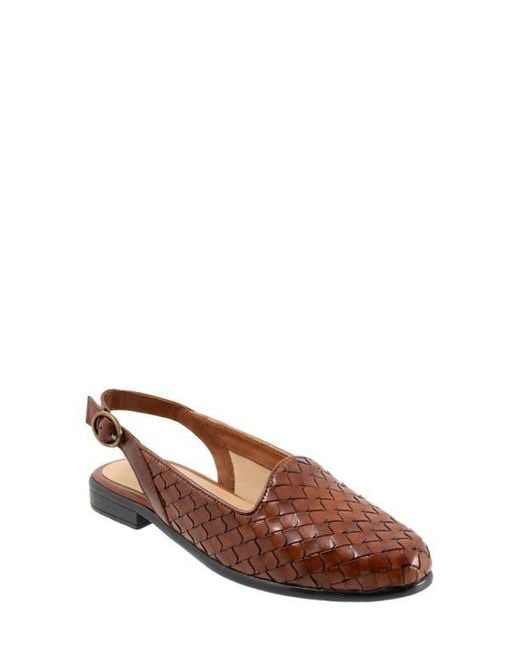 Trotters Brown Lea Slingback Flat