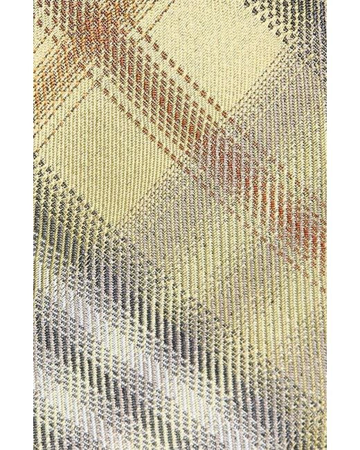 Burberry Green Manston Check Jacquard Silk Tie for men