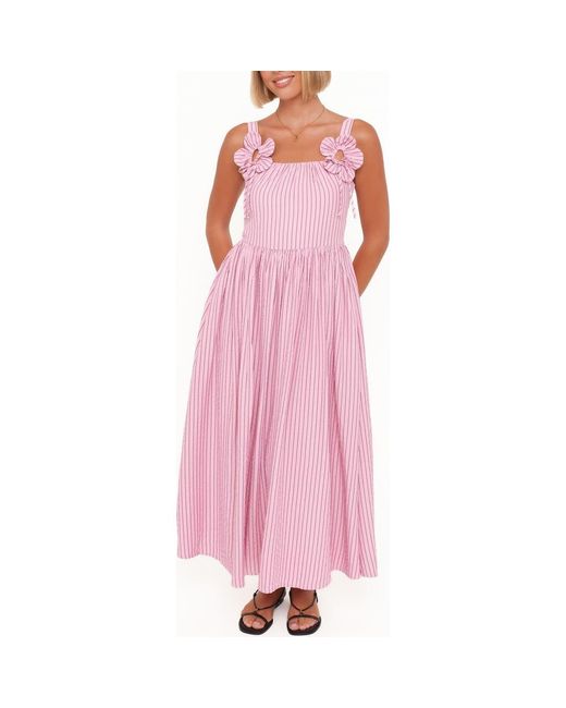 strapless open back dress SMILING PINKER Girls Floral Print Peter Pan Collar Puff Sleeves Dress