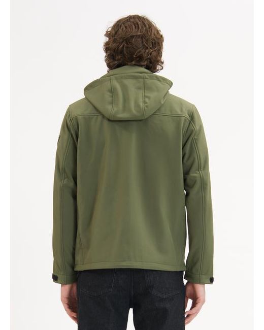 Point Zero Green Softshell Dewspo Bonded Mesh Jacket for men