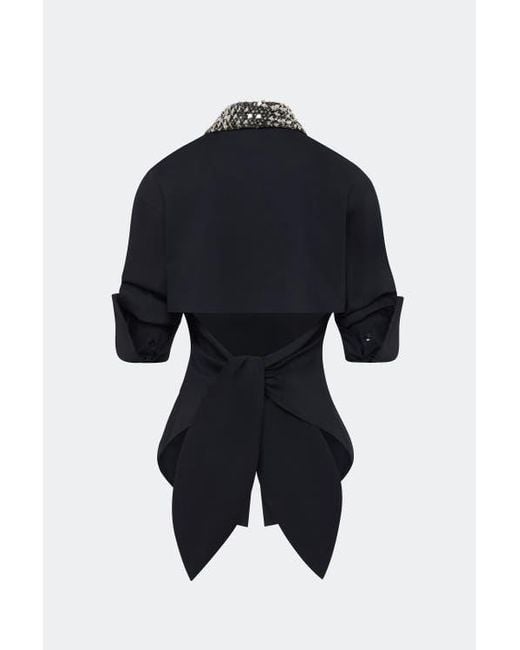 Simon Miller Black Loch Embellished Button Up