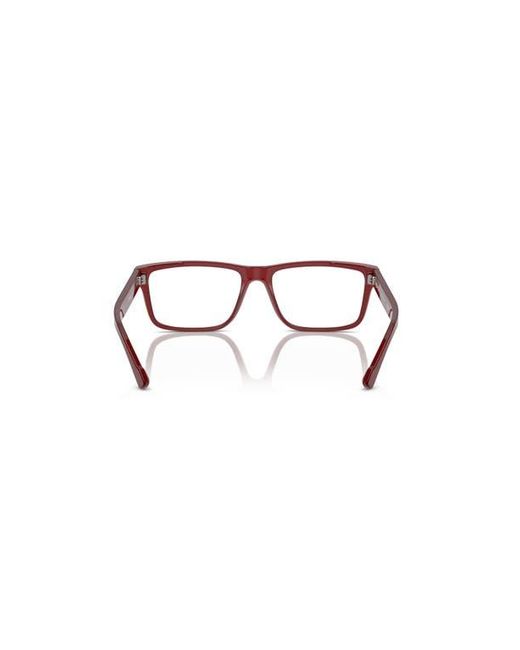 Ferrari Red 57Mm Rectangle Optical Glasses for men