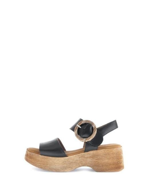 Gabor Black 64.520 Platform Sandal