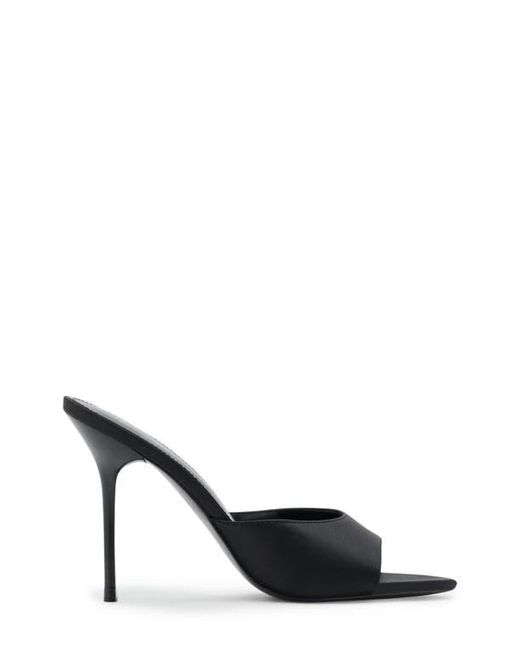 Mango Black Satin Sandal