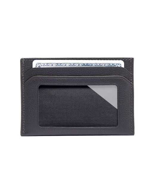 Tumi Gray Nassau Slim Leather Card Case