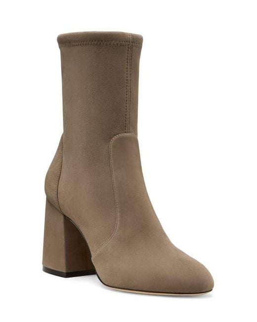 Stuart Weitzman Brown Essentialist Stretch Bootie