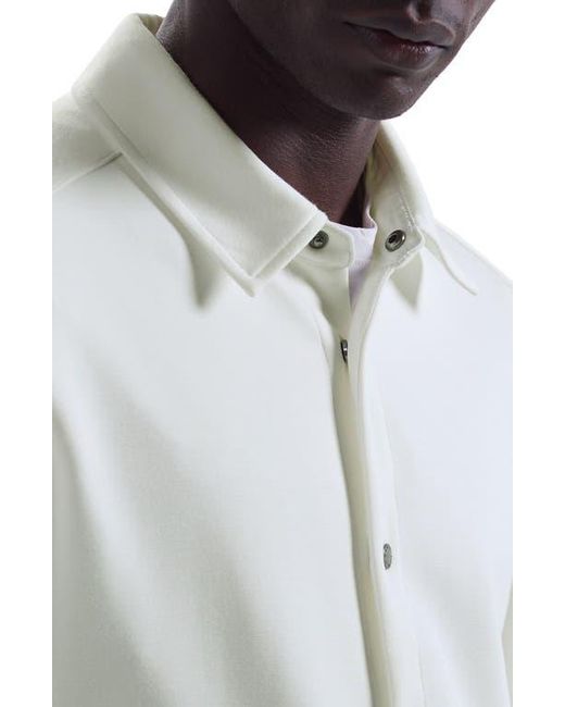 Bugatchi White Soft Touch Snap-Up Shirt for men