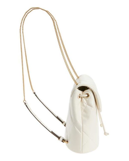 バックパック・リュック Tory Burch Kira Diamond Leather Mini Backpack White キラ ダイヤモンドキルト ミニ バックパック: レディース バック