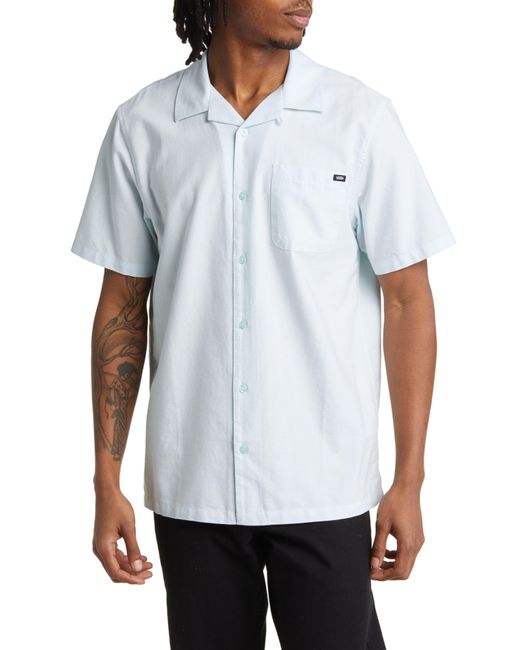 Vans White Naples Short Sleeve Button-up Camp Shirt for men