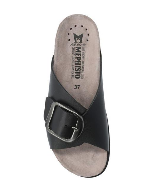 Mephisto Black Hariana Slide Sandal