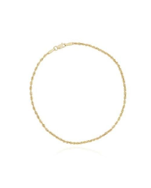 The Lovery Fine Jewelry Rope Chain Bracelet in Metallic | Lyst