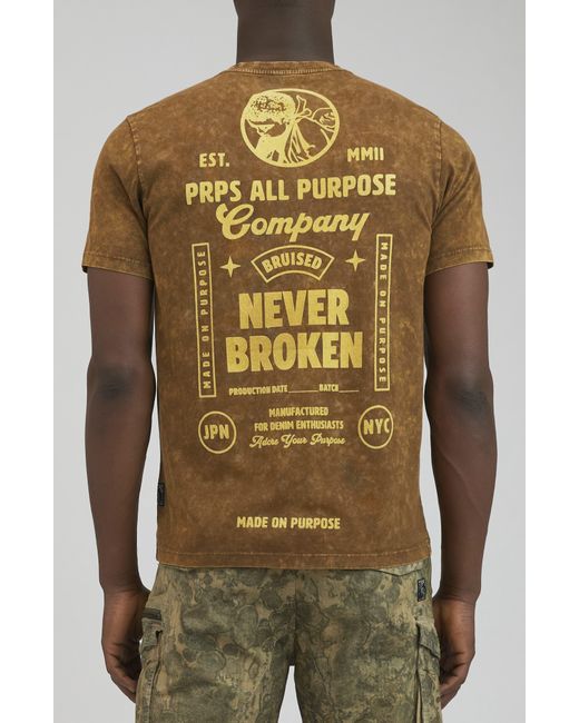 PRPS Green Baxter Graphic T-shirt for men