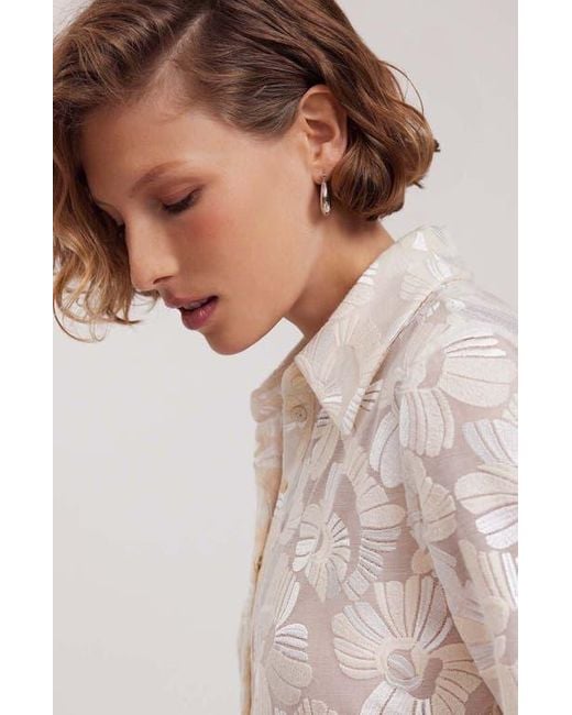 Anne Fontaine Women's Blue Dress Adelie Full Length Sheer Shirt