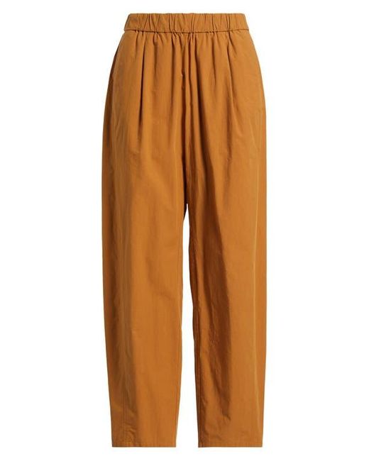 Eileen Fisher Brown Pleated Lantern Ankle Pants