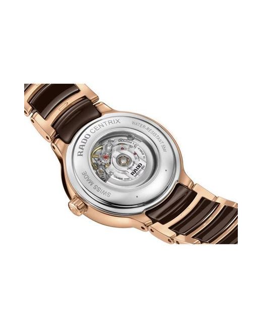 Rado Brown Centrix Automatic Diamond Bracelet Watch, 30.5Mm for men