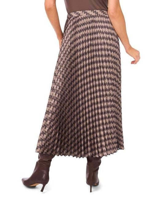 Halogen® Brown Zig Zag Pleated Skirt