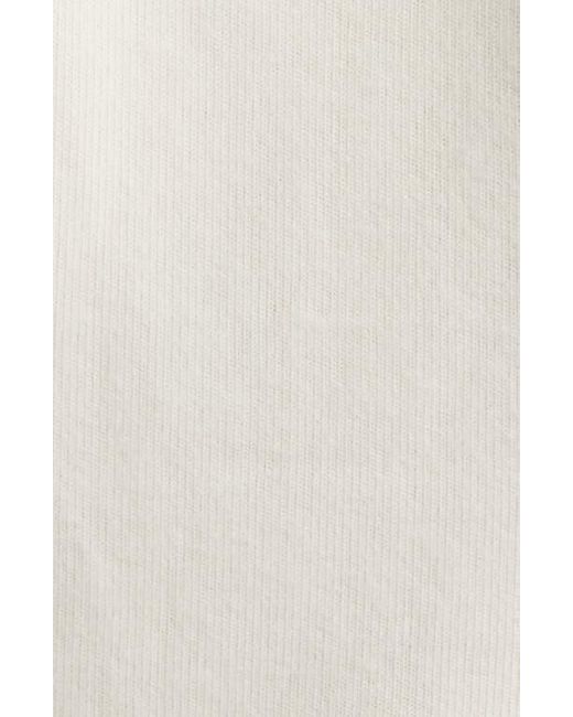 Reformation White Walker Side Ruched Knit Top