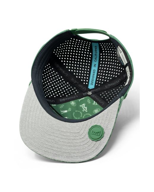 Melin Green Trenches Links Hydro Performance Trucker Hat for men