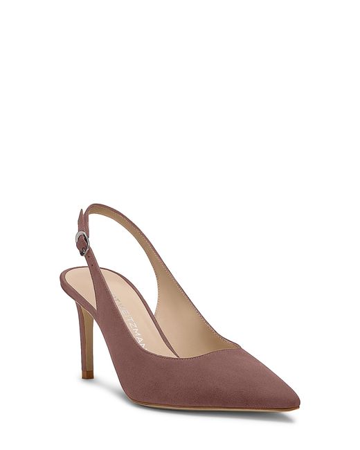 Stuart Weitzman Brown Stuart Power Slingback 75 Pump