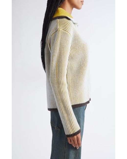 Eckhaus Latta Metallic Gender Inclusive Huddle Merino Wool Zip Cardigan