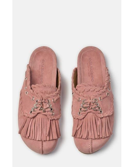 Scarosso Pink Flora Mules