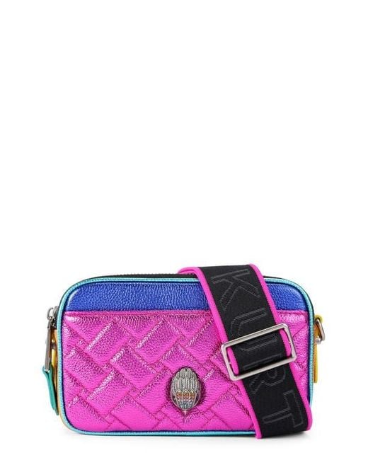 Kurt Geiger Pink Kensington Leather Camera Crossbody Bag