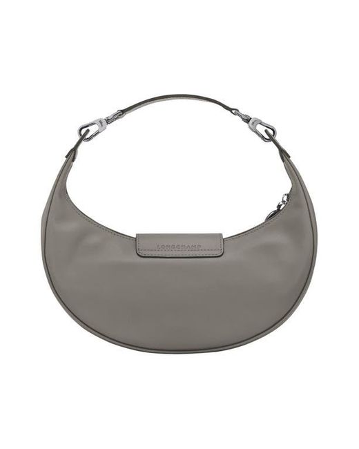 Longchamp Gray Le Pliage Xtra Round Leather Top Handle Bag