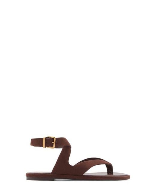 Mango Brown Ankle Strap Sandal
