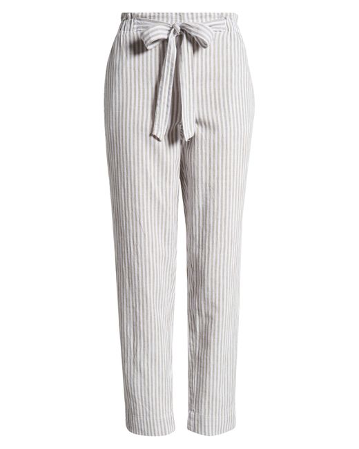 Beach Lunch Lounge Multicolor Giavanna Stripe Tapered Linen & Cotton Pants
