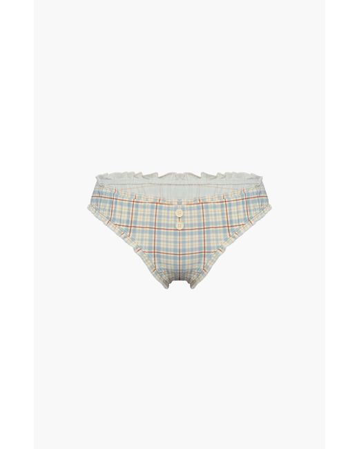 Oddli White Bloomer Bikini Bottom
