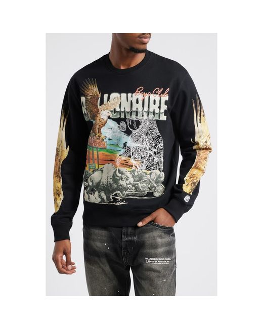 BBCICECREAM Black Bb Desert Eagle Crewneck Sweatshirt for men