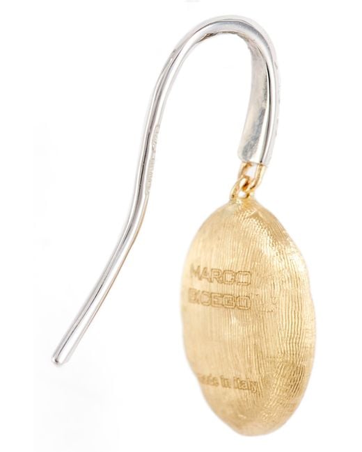 Marco Bicego White Siviglia 18k Yellow Gold & Diamond Earrings