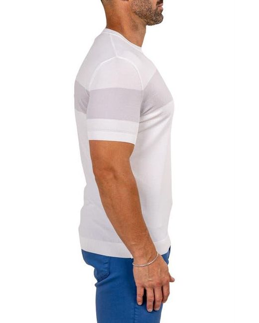 Maceoo White Marthy Crewneck for men